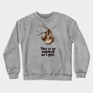 Excited Sloth Crewneck Sweatshirt